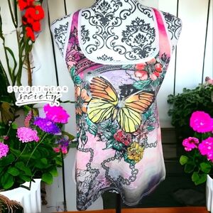 STREETWEAR SOCIETY Y2K Butterfly Tank- Small